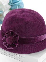 Berets Middle Aged And Old Age Warm Hair Knitting Hat In Autumn Winter Children's Versatile Grandmother Mother-in-law