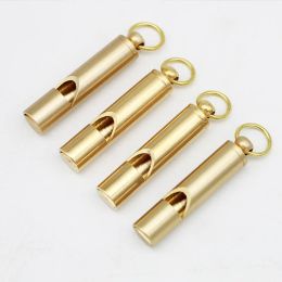 Outdoor Gadgets Brass Survival Whistle Equipment Army Fan Supplies Retro Referee Pure Edc Drop Delivery Sports Outdoors Otqx4