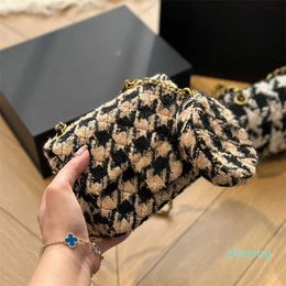 designer Bag Wallets Designer Women Tweed Quilted Crossbody Bag Paris Brand Flap Shoulder Handbags Woolen Houndstooth Hand