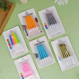 3PCS Candles Birthday Thread Candle Childrens Creative Baking Party Cake Decoration One Year Net Red Digital Colourful Pencil Bending