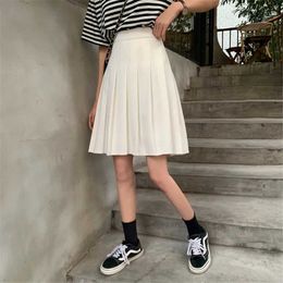 Skirts Korean Fashion Skirts Pleated Women High Waist Summer Knee-length Preppy Style Hot Sale Street School Casual Female Skirts