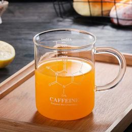 Tumblers Breakfast Milk Cup Coffee Mug Tea Caffeine Beaker Graduated with Handle Multi-Function Food Grade Measuring H240506