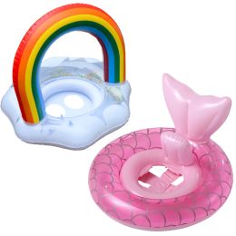 Blocks Rooxin Rainbow Swimming Ring Pool Float Baby Seat Iatable Circle Swim Safety Training for Kids Summer Beach Party Pool Toys