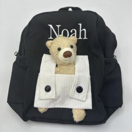 Backpack Carrying Bear Personalised Name For Men Animal Bag Female Student Toy Kindergarten