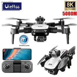 Drones New S2S Mini Drone Professional 8K HD Flight Camera 25Min Obstacle Avoidance Brushless Foldable Four Helicopter Optical Flow RC Drone WX