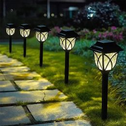 Decorations Led Solar Lawn Lights Outdoor Waterproof Warm Light Garden Decoration Lamp For Walkway Path Villa Yard Driveway