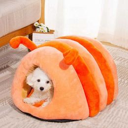 Cat Beds Furniture Cute Cartoon Pet Nest Cat Bed Soft Comfortable Mat Keep Warm Small Dogs Bed Enclosed Pet Cats Bed House Indoor Kennel Antislip
