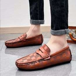 Men Dress Shoes Brogue Style Party Leather Formal Wedding Shoe Mens Flats Leather Oxfords Slip on Fashion Loafers Boots For Boys Party Shoes