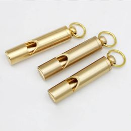 Outdoor Gadgets Brass Survival Whistle Equipment Army Fan Supplies Retro Referee Pure Edc Drop Delivery Sports Outdoors Otq8D