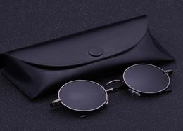 Black Metal Polarized Sunglasses Gothic Steampunk Sunglasses Mens Womens Fashion Retro Small Vintage Round Eyewear Shades4889330