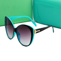 Summer Women Sunglasses splicing blue black cat eye glasses frame gold Heart key metal buckle design girl gift lover fashion eyeglasses 300I