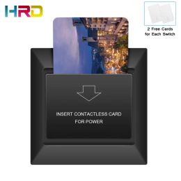 Card New Black Hotel Card Switch 13.56mhz Mifare S50 F08 14443a 180~250v 30a Insert Card to Take Power Rfid Card Hotel Switch