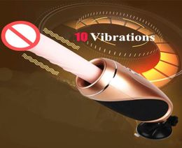 New Sex Machine Love Gun Set Rechargeable Remote Control 10 Vibrations 9 Automatic Thrusting Speeds Women Masturbation Vibrators T8650076