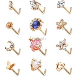 Body Arts Drperect Stainless Steel Bone Nose Studs for Women Nose Piercing Stud Jewelry Industrial Piercing Jewelry d240503