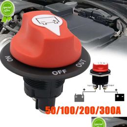 Other Interior Accessories New Car Battery Rotary Disconnect Switch Safe Cut Off Isolator Power Disconnecter For Motor Truck Marine Bo Dh1Vz
