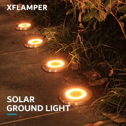 Decorations 4PCS 20LED Solar Ground Light Outdoor Waterproof for Garden Lawn Pathway Stair Yard Landscape Decoration
