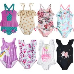 Swimwear 15Y Toddler Baby Girls Swimsuit One Piece Girls Swimwear Unicorn Children Swimwear Kids Beach Wear Girls Swimming Outfits