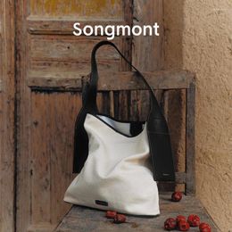 Totes Songmont Canvas Hanging Ear Tote Series Vacation Style Large Capacity Designer Summer Handheld Shoulder Bag