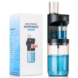 Dispensers 550ML Automatic Mouthwash Water Dispenser with 2pcs Magnetic Cups Antibacterial Oral Care Soap Liquid Bathroom Accessories