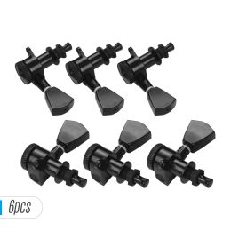 Accessories 6 Pieces 3L 3R Guitar String Tuning Pegs Locking Tuners Machine Heads Knobs with Mounting Screws and Ferrules