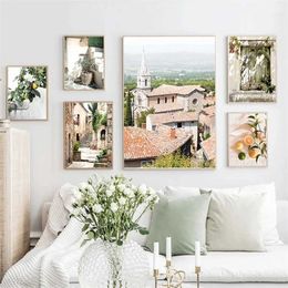 panish Italian and Priya architectural posters canvases green leaves indoor plants wall art printed images living room decorations J240510