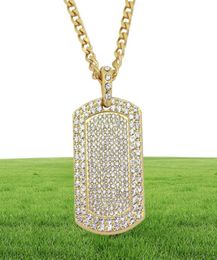 Mens Hip Hop Necklace Jewelry Full Rhinestone Iced Out Dog Pendant Gold Necklaces For Men4467496