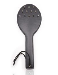 Leather Spiked Spanking Paddle Heavy Studded WhipErotic Bondage Adult Role PlaySex Toys For Couple Y181008036261603