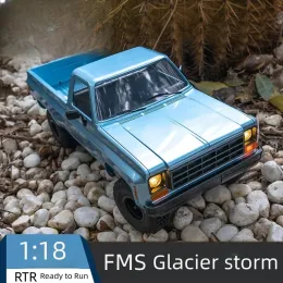 Cars FMS 1/18 RC Car Glacier Storm Electric Remote Control Cars Simulation Mini Truck 4WD Offroad RC Crawler for Adults Gifts