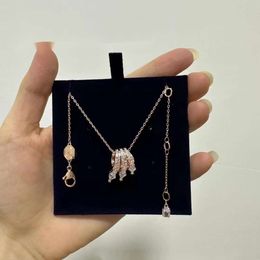 SwarovskiS Necklace Designer Women Original Quality Luxury Fashion Pendant Dragon Year New Year Cute Phoenix Tail Necklace Dragon Year Necklace Female