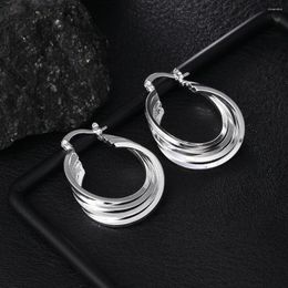 Dangle Earrings High Quality 925 Sterling Silver Fashion Jewellery Elegant Woman Retro Circle Christmas Gifts