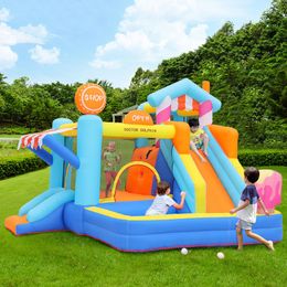 Kids Inflatable Castle Slide Bounce House Home Bouncer Fun Jumping Jumper Toddler Bouncy Indoor Outdoor Play Ice-lolly Theme Design Playhouse Birthday Party Gifts