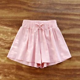 Shorts Girls aged 1-7 wearing cotton pants outdoors in summer childrens legs daily casual shorts for children cool and comfortableL2403