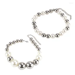 Choker Elegant Pearl Beads Ball Necklace Jewellery Clavicle Chain Women Sexy