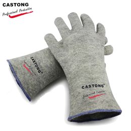 Gloves new 300 degrees heat resistant gloves Grey green Large size kitchen barbecue bake oven welding Antiscald gloves
