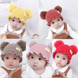 Caps Hats New Childrens Serve Hat Boys and Girls Universal Hat Baby Newborn Knitted Hat Baby Soft Warm Childrens Hat 0 to 24 Months WX