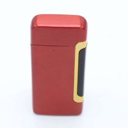 Electronic Lighter Touch Button USB Rechargeable Windproof Double Arc Plasma Flameless Lighter