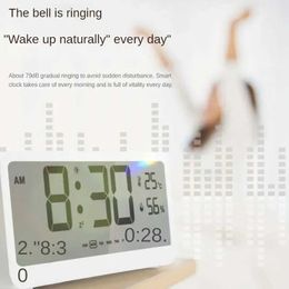 Desk Table Clocks Digital Alarm Clock Table Electronics Wall Temperature Humidity Calendar Week Bedroom Child Desk Watch Night Light Decorations