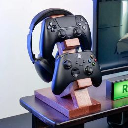 Mice Wood Headphone Stand Gaming Headset Holder for Desk Display Gaming Accessories Gift for Airpods PS5 Xbox