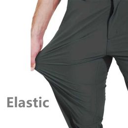 Men's Pants Spring and autumn mens CAIIAWAV elastic quick drying pants with elastic waistband Y240506BTAC