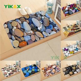 Carpets Colour Stone Pattern Bedroom Carpet Anti-Slip Coral Velvet Soft Rug Shop Home Decor Doormat Kitchen Bath Entrance Door Mat