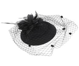 Party Hats 1Pc 20s 30s Pillbox Fascinator Hat Cocktail Wedding Tea With Veil275Y7402126