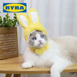 Houses Pet Products Rabbit Ears Headdress Pet Plush Rabbit Hat Bunny Ears Cats Dogs Performance Props Cosplay Costumes Cat Supplies