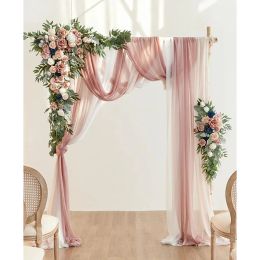 Curtains 6 to 10 Meters Wedding Sheer Arch Decor Drapes Chiffon Fabric Draping Curtain Drapery Party Supplies Hanging Decoration