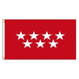 Banner Flags Madrid Spain Provincial Flags Design Outdoor Decor Banners 90*150CM Polyester