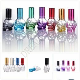 Essential Oils Diffusers Eco-Friendly Empty Per Spray Bottle 8 Ml Skl Style Glass Cosmetic Containers 16 Colours Refillable Drop Delive Dh59C