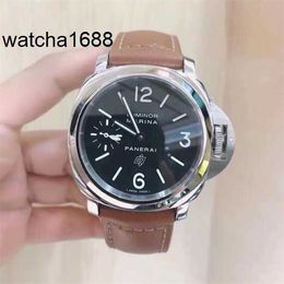 Calendar Wrist Watch Panerai Rubber Strap Steel Ceramic Titanium Metal Manual Machinery Automatic Machinery Men's Luminor Series PAM01005 Diameter 44mm