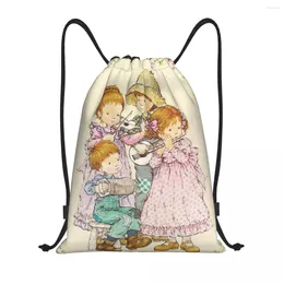 Shopping Bags Custom Sarah Kay Artist Manga Drawstring Backpack Lightweight Children's Painter Gym Sports Sackpack Sacks For