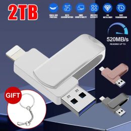 Adapter Original USB Flash Drive TYPE C Lightning USB 3.0 2IN1 Pen Drive 2TB 510mb/s Flash Disc High Speed Pendrive For Android/iphone