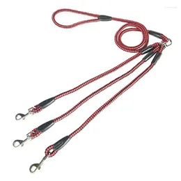 Dog Collars Leash Travel Pet Supplies Strong And Flexible Wear-resistant Durable Round Traction Rope Three Light Teddy