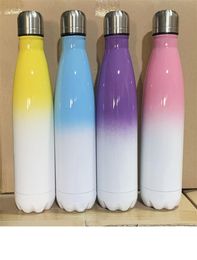 sublimation Colourful cola water bottle Stainless Steel Cola Shaped Bottle double sports flask travel car cup9430833